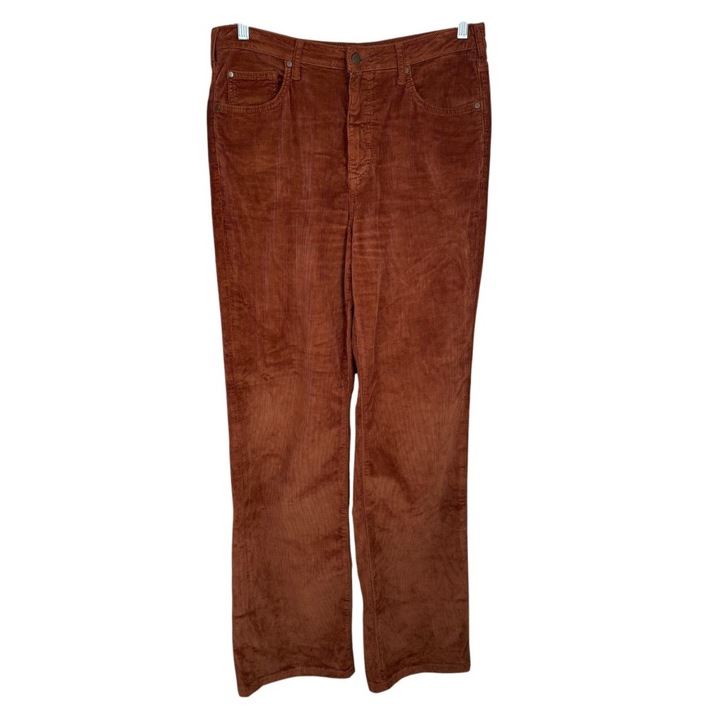 Pilcro Anthropologie Corduroy Pants 31 Brown High Rise‎ Straight Leg Retro Cabin